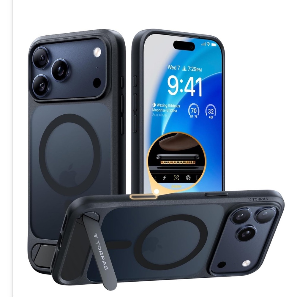 iPhone 17 PRO Protective Case with MagSafe Shockproof Slim With OSTAND-BLACK